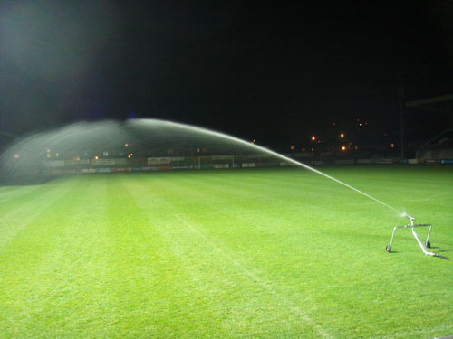 Image result for sprinkler left on football